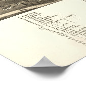 オハイオ1882アンティークパノラママップ ポスター (角)