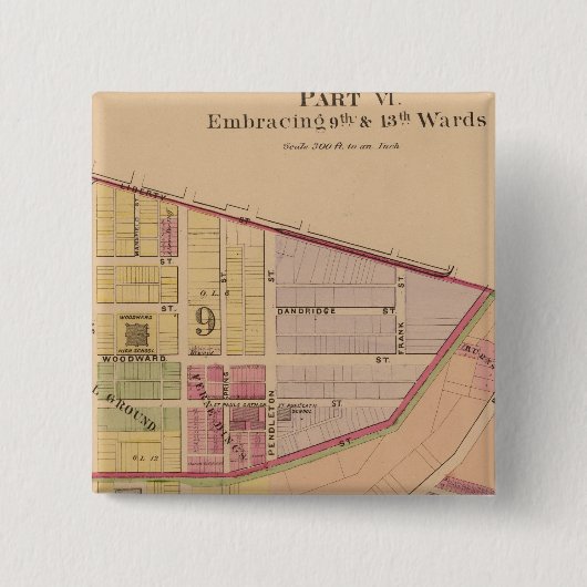 オハイオ8シンシナティ 缶バッジ (正面)