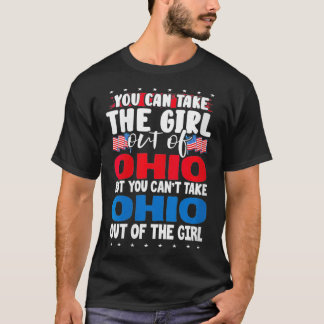 オハイオ・アメリカンから女の子を連れ出すことができる女性 Tシャツ