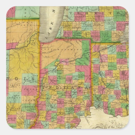 オハイオ、インディアナ、イリノイ スクエアシール (正面)