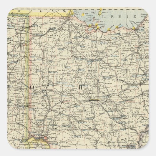 オハイオ、インディアナ、ケンタッキー、ウェストバージニア スクエアシール (正面)