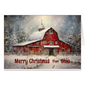 オハイオ・ウィンターバーンカードからのメリークリスマス (正面横)