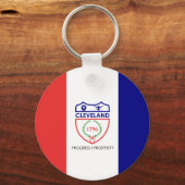 オハイオ・キーチェーン・クリーブランド州旗 キーホルダー (正面)