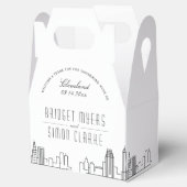 オハイオ・クリーブランド |シティスカイライン結婚式の引き出物ボックス フェイバーボックス (オープン)