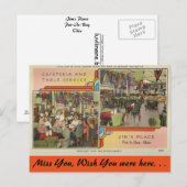 オハイオ、ジムズプレイスカフェテリア、プットインベイ ポストカード (正面/裏面)