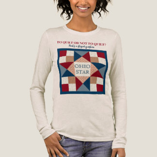 オハイオ・スター・キルトブロック - 紺、赤、ベージュ トライブレンドＴシャツ