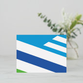 オハイオ・デイトン州旗 箔シーズンポストカード (立ち正面)