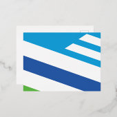 オハイオ・デイトン州旗 箔シーズンポストカード (正面/裏面)