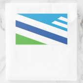 オハイオ・デイトン州旗 長方形シール (バッグ)