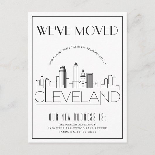 オハイオ・デコ・クモダンリーブランド |住所の変更 案内ポストカード (正面)