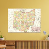 オハイオ・ハミルトン郡 キャンバスプリント (インサイチュ (リビング))