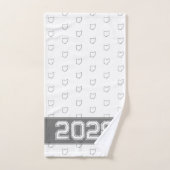 オハイオ・バッキーグレーとホワイト ハンドタオル (ハンドタオル)