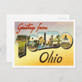 オハイオ・ヴィンテージ・トラベルのトレドからの挨拶 ポストカード (正面/裏面)