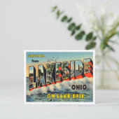 オハイオ・ヴィンテージ・トラベル、レイクサイドからの挨拶 ポストカード (スタンド正面)