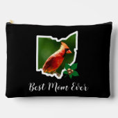 オハイオ（鳥）ショウジョウコウカンチョウとバッキーズマザーズデイ アクセサリーポーチ (正面)