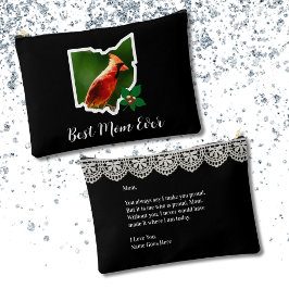 オハイオ（鳥）ショウジョウコウカンチョウとバッキーズマザーズデイ アクセサリーポーチ