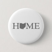 オハイオHOME州の形の文字オハイオアンブケエ 缶バッジ (正面)