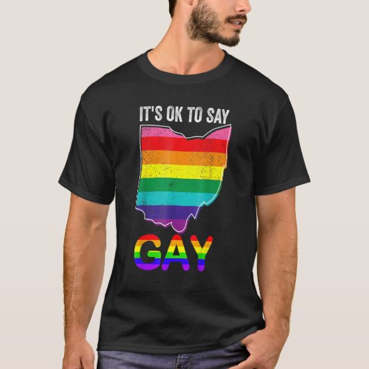 オハイオItu2019sゲイLgbtqドン保護と言えストップよ Tシャツ (正面)