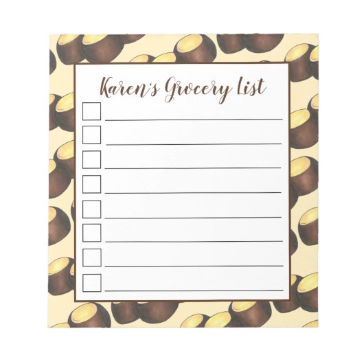 オハイオOHピーナッツバターバッキーバックアイナッツキャンディー ノートパッド (正面)