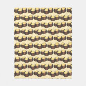 オハイオOHピーナッツバターバッキーバックアイナッツキャンディー フリースブランケット (正面)