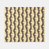 オハイオOHピーナッツバターバッキーバックアイナッツキャンディー フリースブランケット (正面(横))