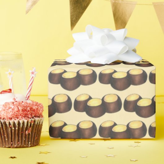 オハイオOHピーナッツバターバッキーバックアイナッツキャンディー ラッピングペーパー (誕生日パーティー)