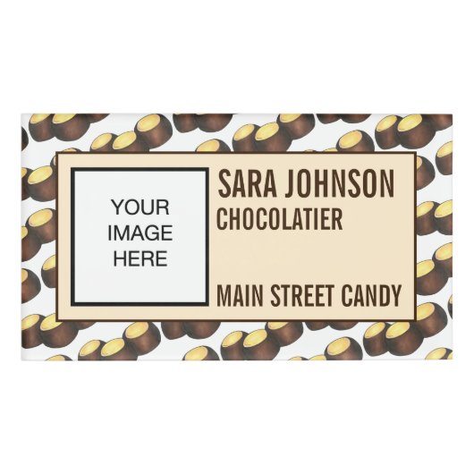 オハイオOHピーナッツバターバッキーバックアイナッツキャンディー 名札 (正面)