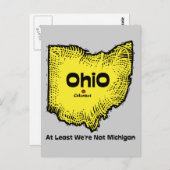 オハイオOH州のモットー~少なくとも我々はミシガンではない ポストカード (正面/裏面)