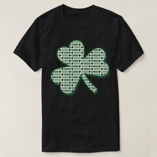 オハイオSt patricks dayシャムロッククローバー州 Tシャツ (デザイン正面)