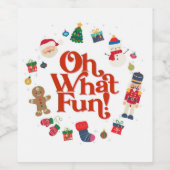 オハイクリスマスおもしろい誕生日メッセージカード ワインラベル (シングルラベル)