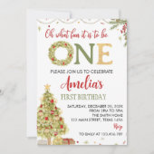 オハイクリスマスおもしろい誕生日招待状 招待状 (正面)