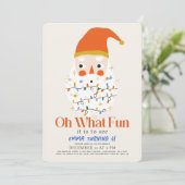 オハイクリスマスホリデーサンタ誕生日 招待状 (スタンド正面)