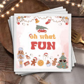 オハイサンタおもしろい誕生日ナプキンス スタンダードカクテルナプキン