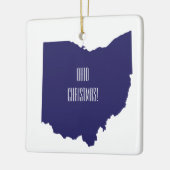 オハイパーソナライズされたオクリスマス飾り セラミックオーナメント (左)