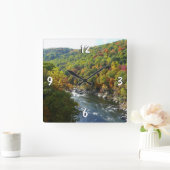 オハイピルリバーイン秋IIペンシルバニア秋 スクエア壁時計 (ホーム)