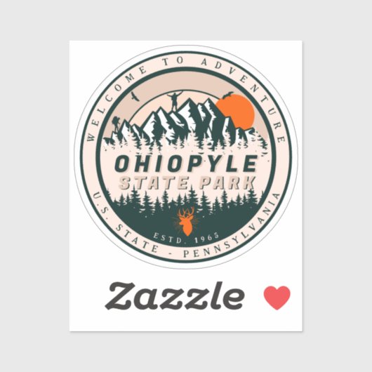 オハイピル州パークペンシルバニア州ハイキングお土産 シール (シート)