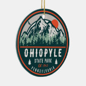 オハイピレ州パークペンシルバニアレトロサンセット セラミックオーナメント (右)