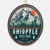 オハイピレ州パークペンシルバニアレトロサンセット セラミックオーナメント (左)