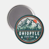 オハイピレ州パークペンシルバニアレトロサンセット マグネット (正面/裏面)