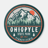 オハイピレ州パークペンシルバニアレトロサンセット マグネット (正面)