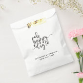 オハッピーデイスクリプトパーソナライズされた結婚式の引き出物バッグ フェイバーバッグ (封をした状態)