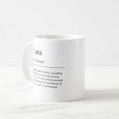 オハナ定義ミニマルなハワイの家族 コーヒーマグカップ (正面左)