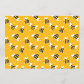 オハベイビーイエロー ツインベイビーシャワーの招待状 招待状 (裏面)