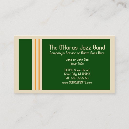 オハラスジャズバンド 名刺 (裏面)