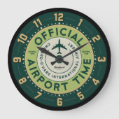 オハレエアポートレトロクロック ラージ壁時計 (正面)