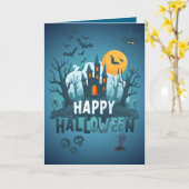 オハロウィンのギーティングカード 名入れ可能 カード (黄色い花)