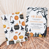 オバブィ スプーキー ハロウィン ベビーシャワー 招待状