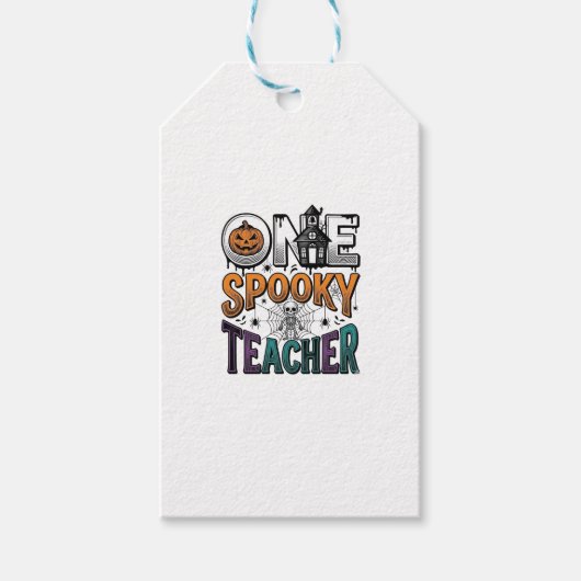 オバケ先生のハロウィンベクターデザイン1 ギフトタグ (正面)