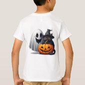 オバケ猫のかぼちゃ ハロウィン 🎃 Tシャツ (裏面)