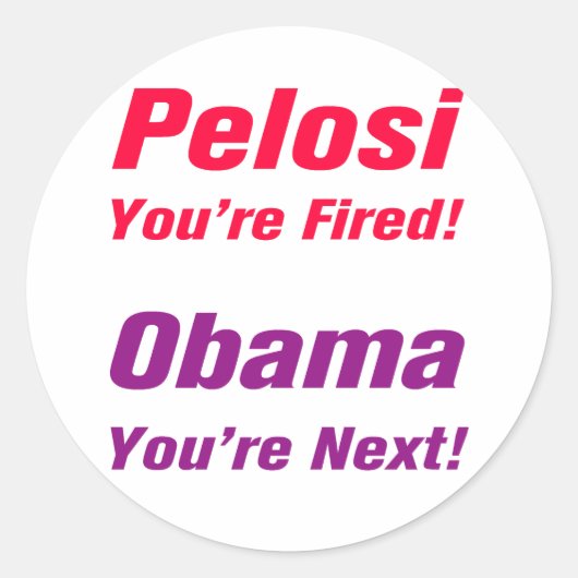 オバマあなたは次！シール ラウンドシール (正面)
